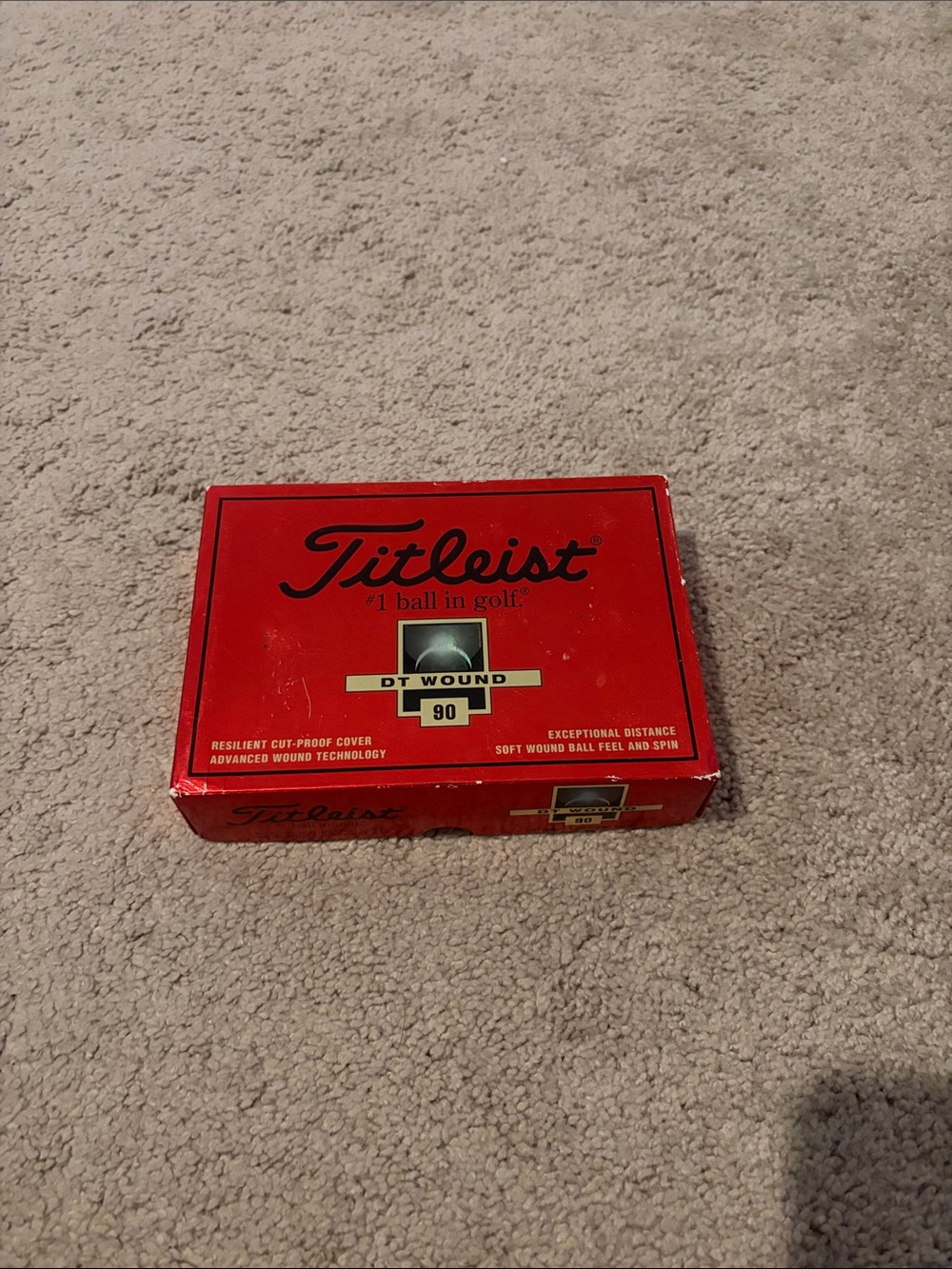 Titleist Red DT Wound 90 Dozen Full Ball Box